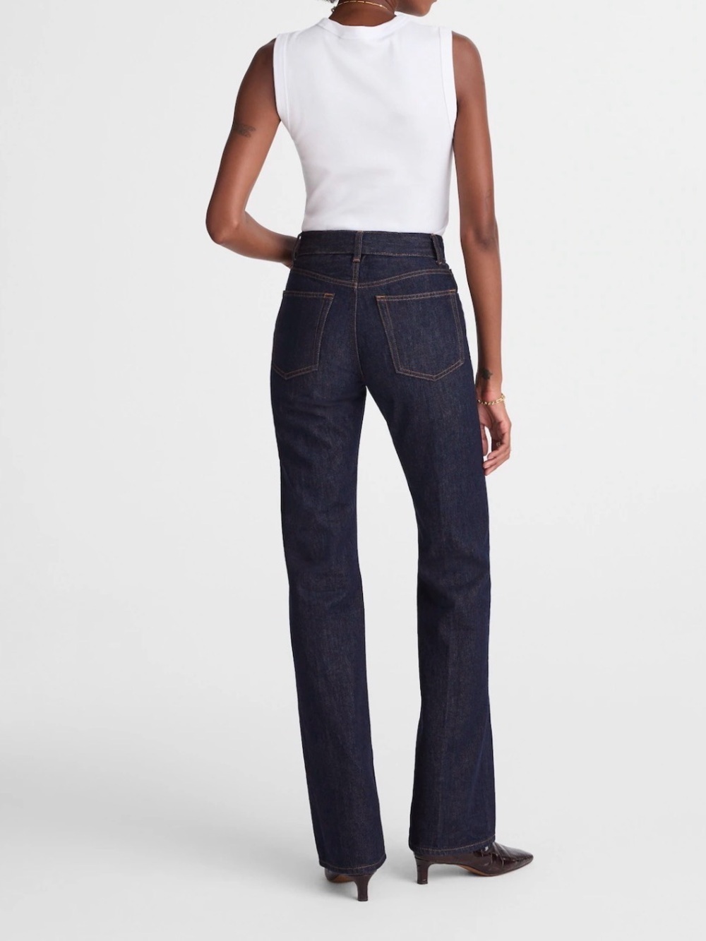 Madewell Dark Indigo High-Rise Wide-Leg Jeans - Picture 4 of 14